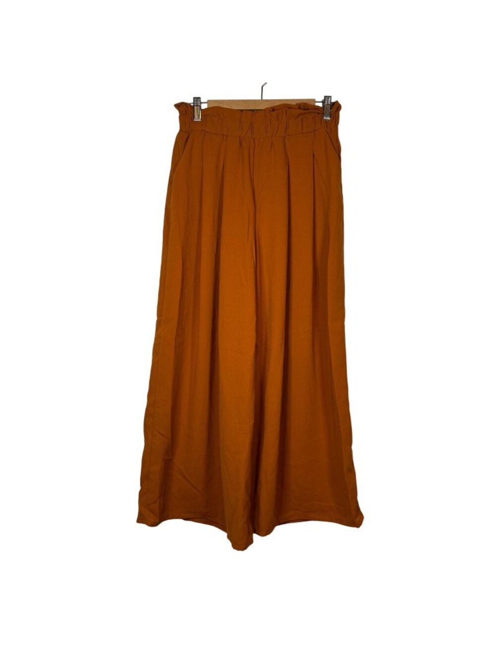 Abollria Large Rust Orange Wide Leg Palazzo Pants Earth Tones Boho Chic